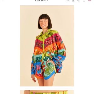 Farm Rio Mixed Print Nylon Shorts Size Sm NWT